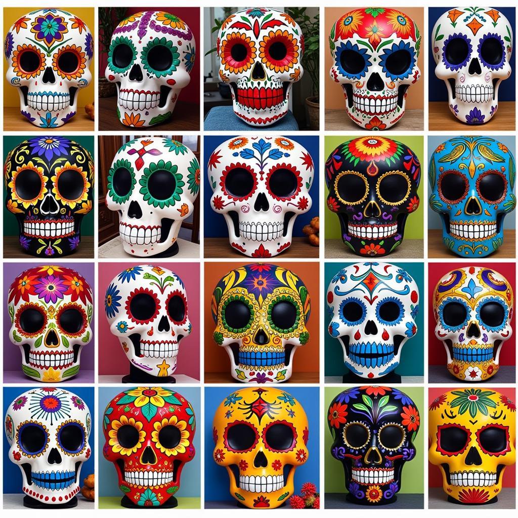 Variety of Sugar Skull Designs