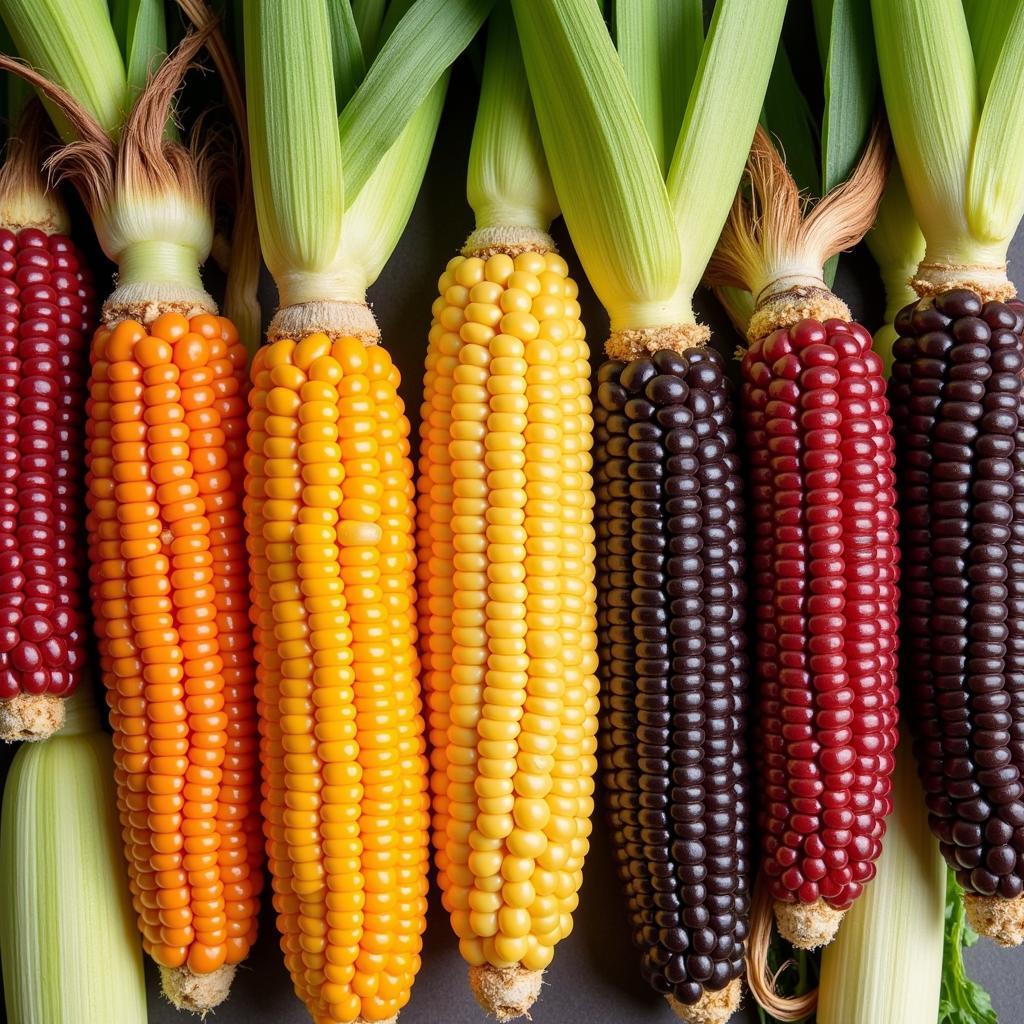 Various Corn Varieties Display