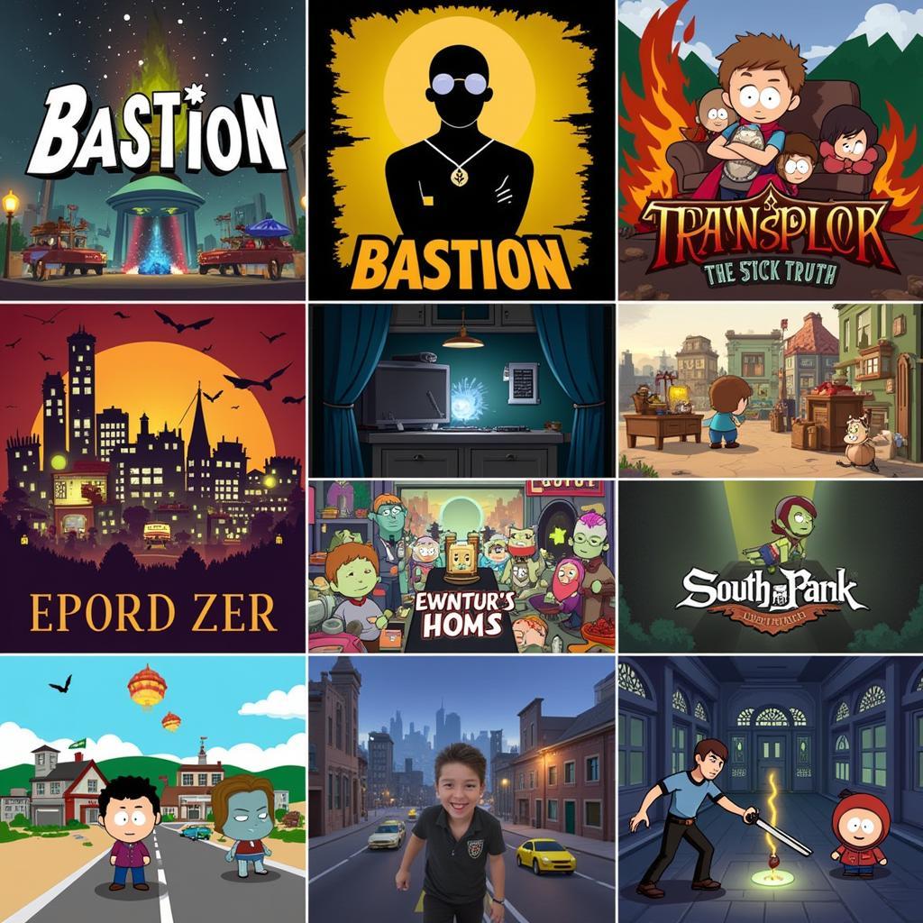 Collage of Various Games Similar to Deathspank