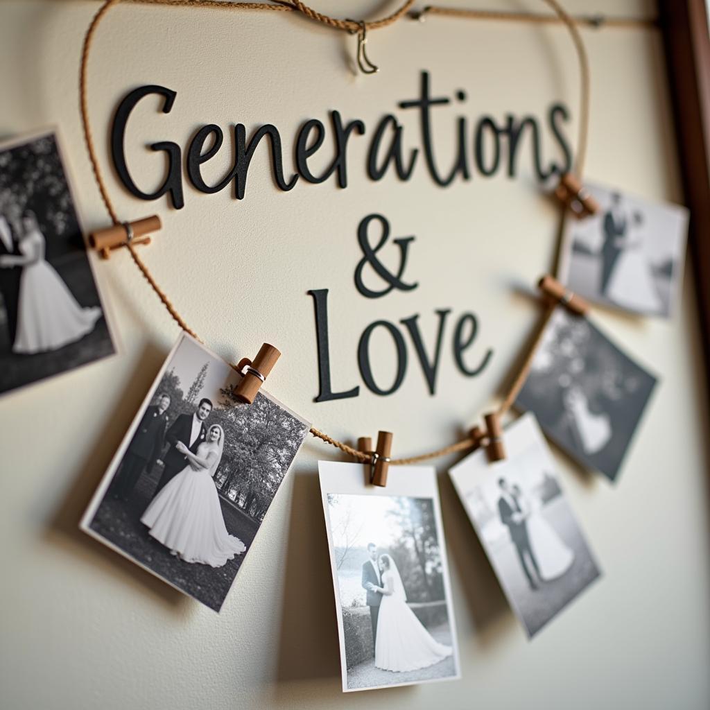 Vintage Photos on a Generations of Love Sign