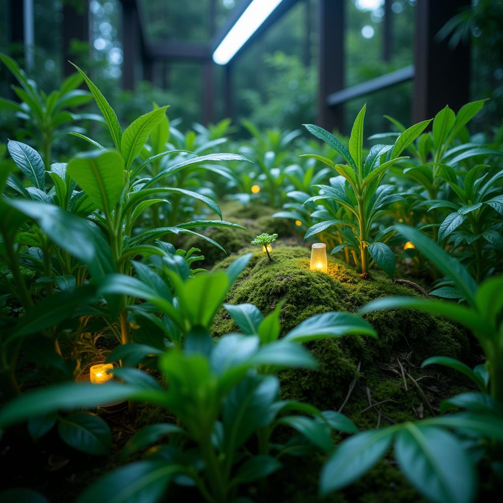 Interactive Plants in a Virtual Electronic Garden