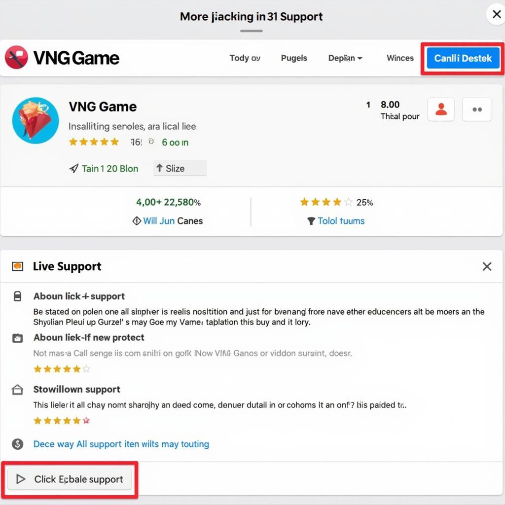 Accessing VNG Game Live Support