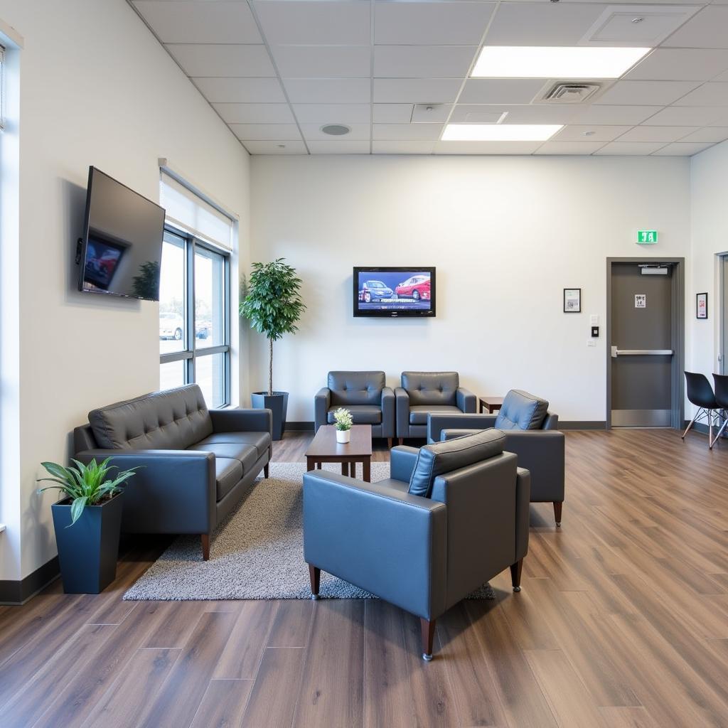 Comfortable Customer Waiting Area in Volkswagen Stamford Service Center