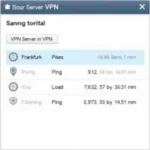 VPN Server Selection Interface