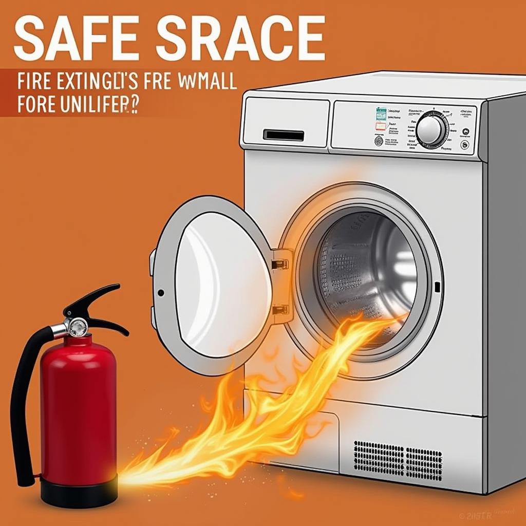 Using a Fire Extinguisher on a Washing Machine Fire