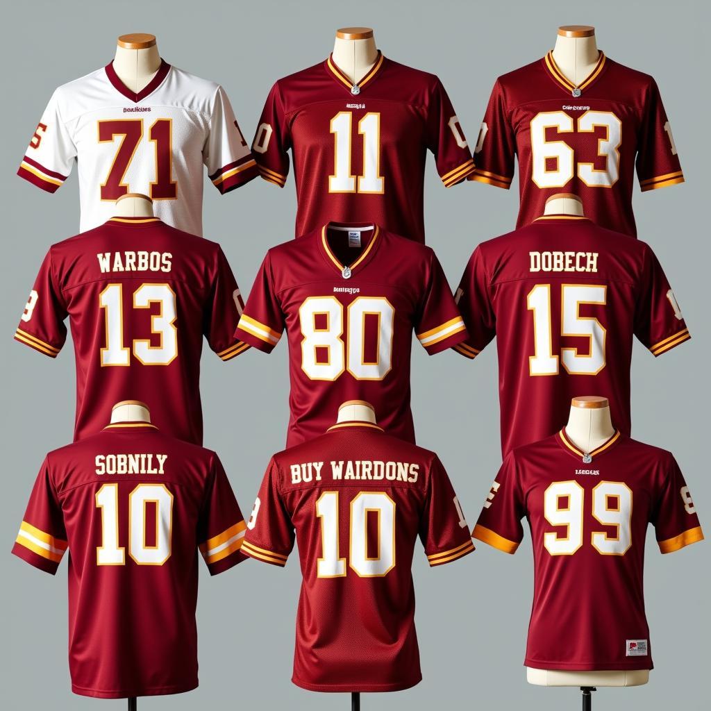 Washington Redskins Throwback Jerseys in Different Styles