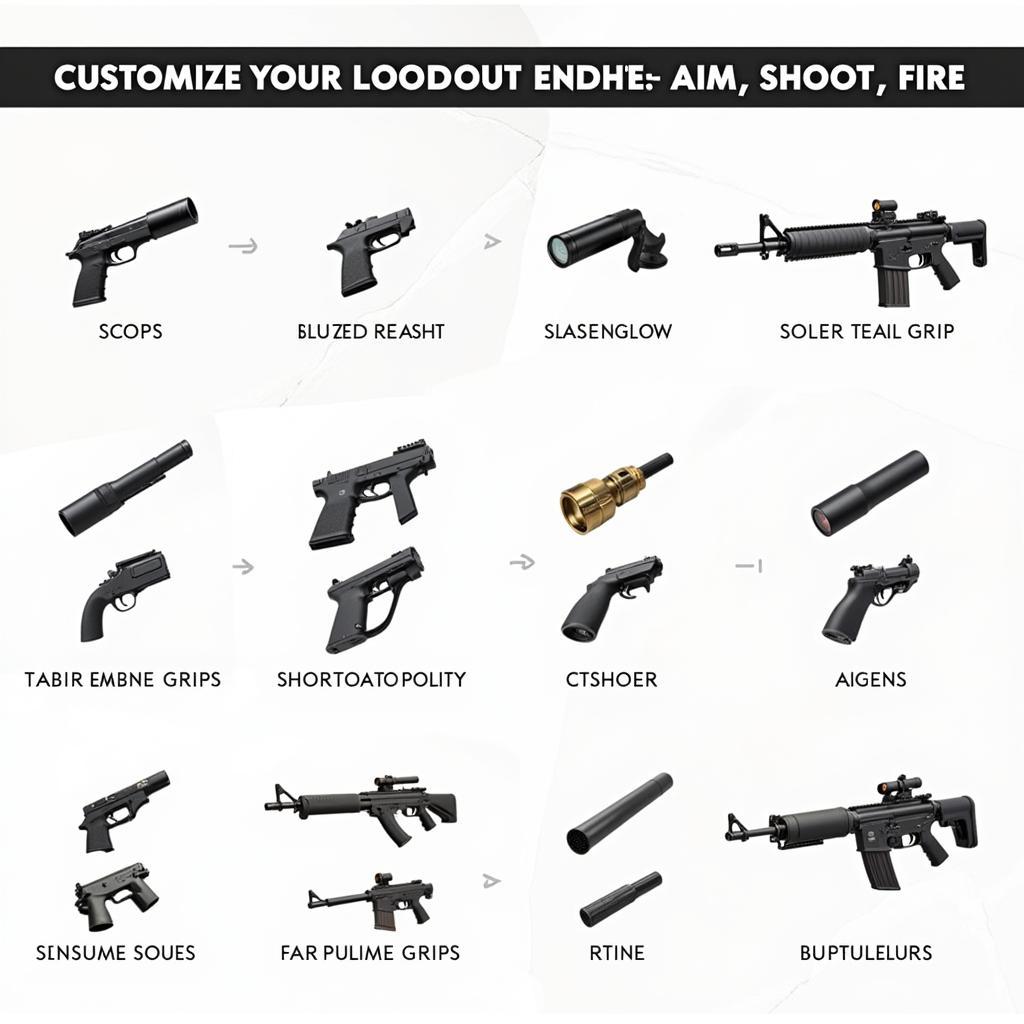 Weapon Customization for Aim, Shoot, Fire Games