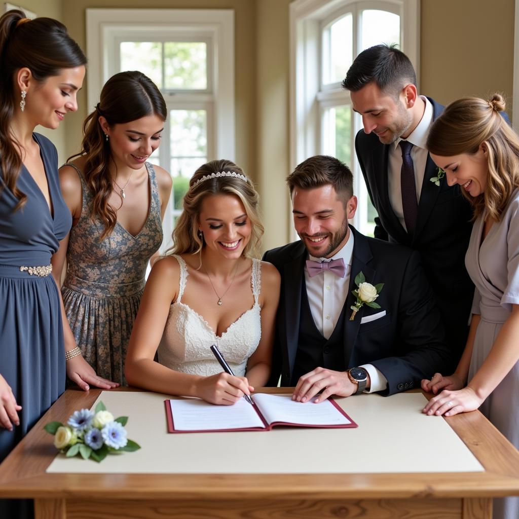 Wedding Venue Contract Signing