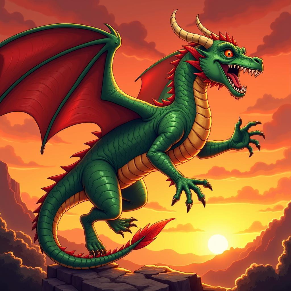 Western Dragon in Dynamic Pose