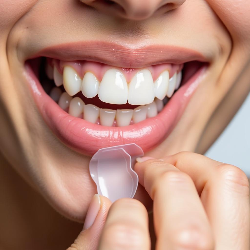 Whitening Tooth Patches Applied to Teeth