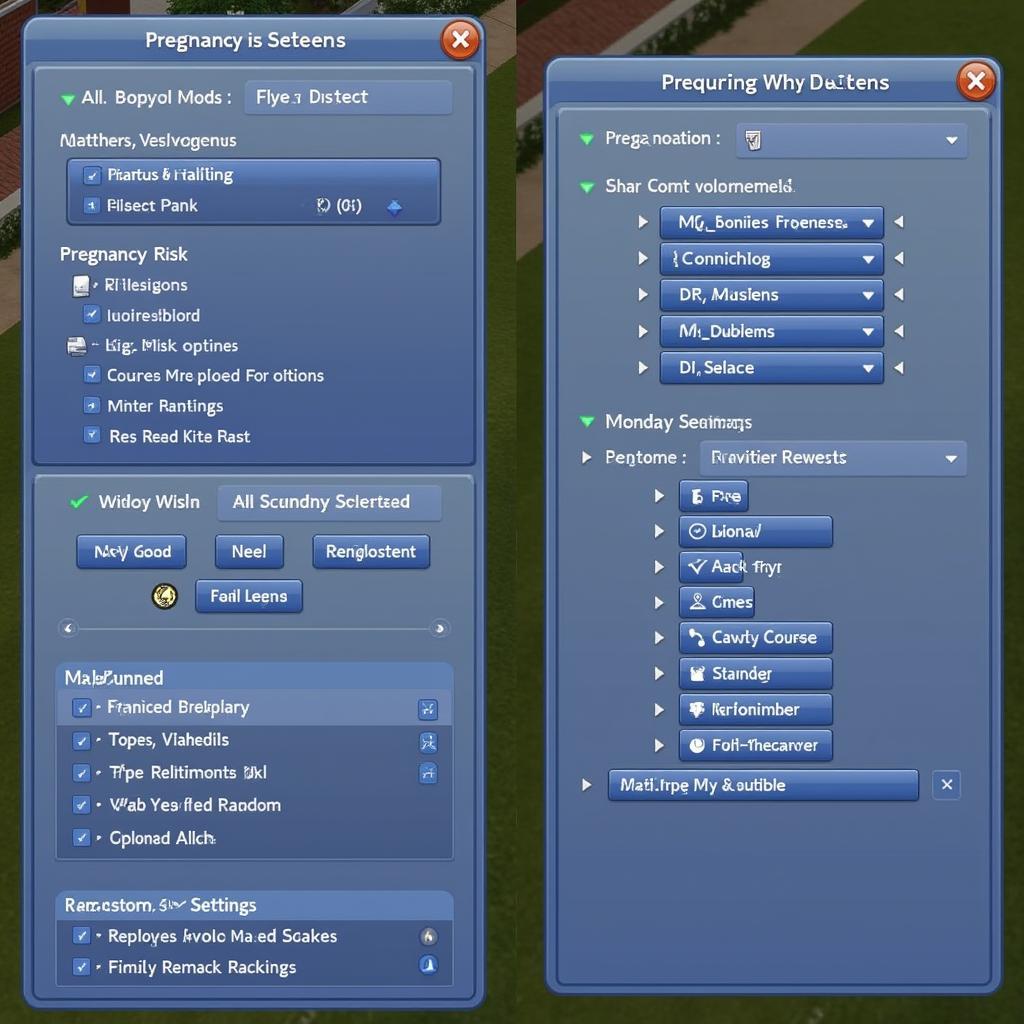 An overview of the Wicked Whims Teen mod interface