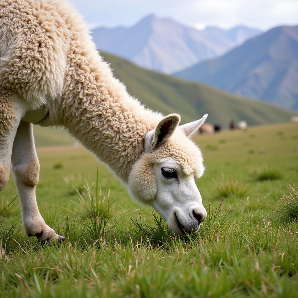 Wild llama diet influences shedding