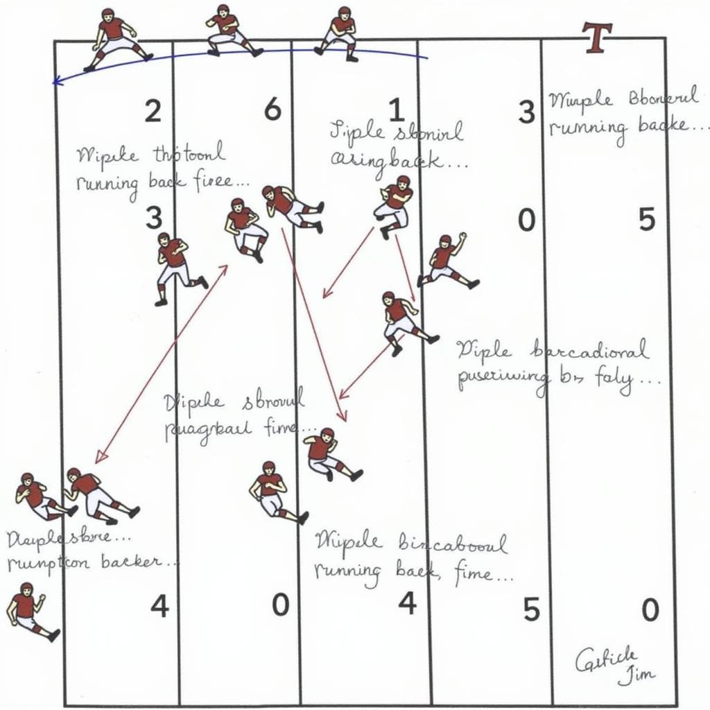 Wing T Offense Play Diagram