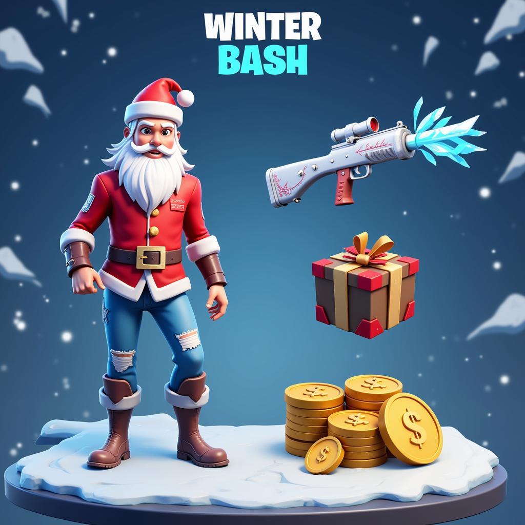 Examples of winter bash rewards in a game