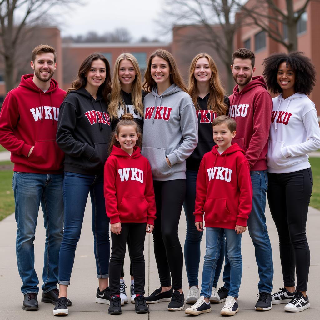 Students Wearing WKU Hoodies