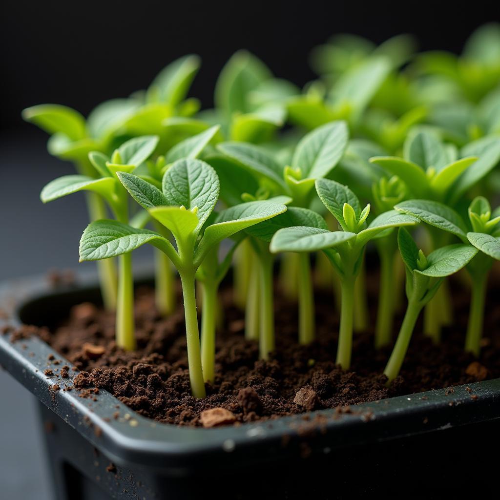 Young Wolfsbane Seedlings