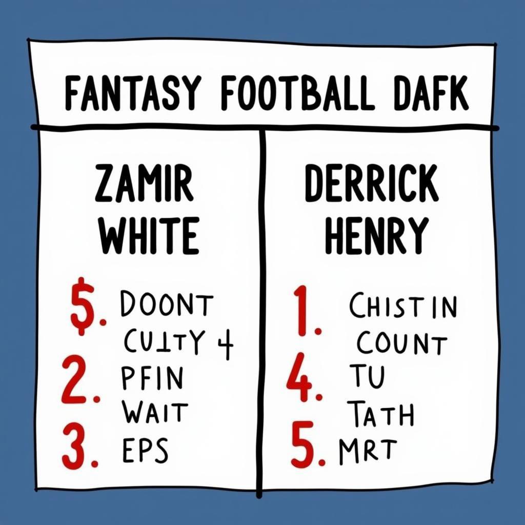 Zamir White and Derrick Henry in Fantasy Football