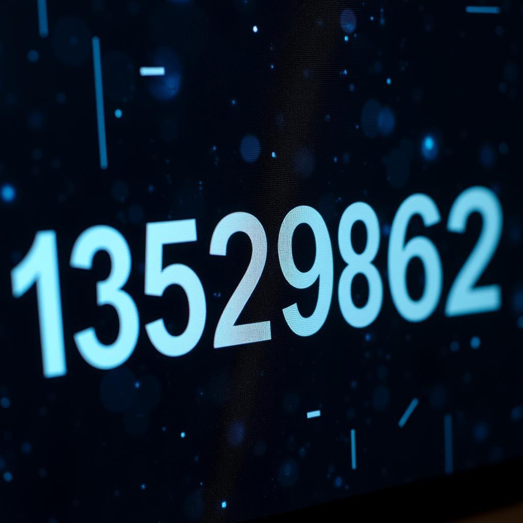 The number 13529862 displayed on a digital screen.