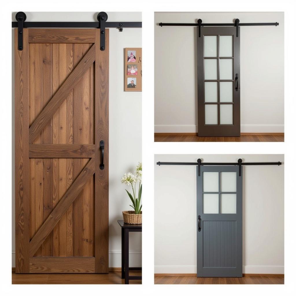 Three Barn Doors in Different Styles