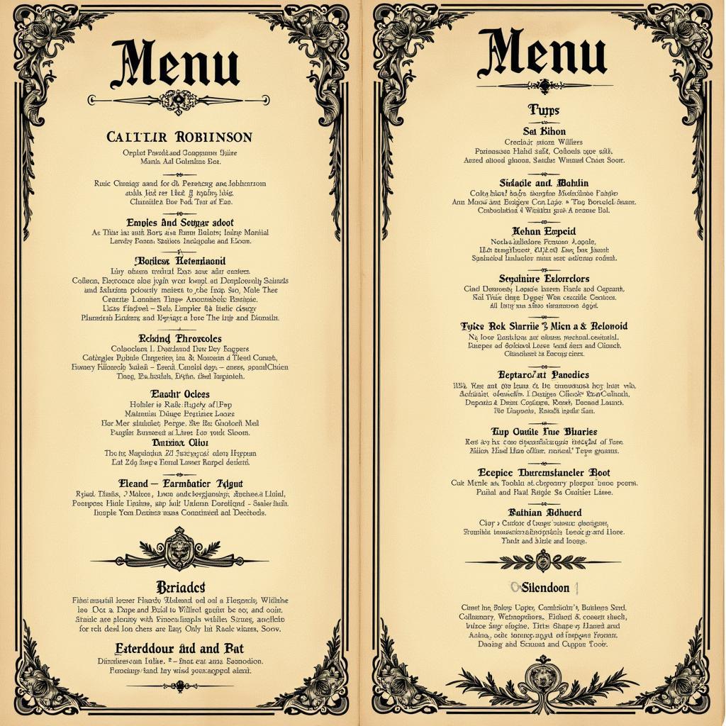 A.E. Robinson Menu: A Potential Historical Artifact