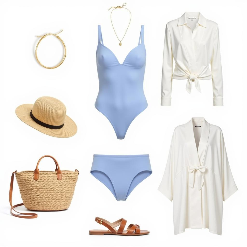 Accessorizing Periwinkle Swimsuits