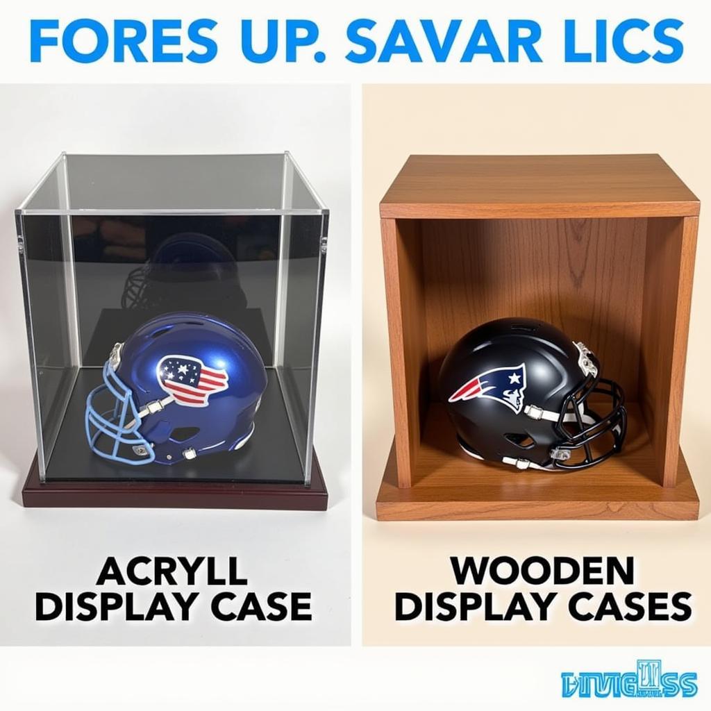 Acrylic vs. Wood NFL Helmet Display Cases