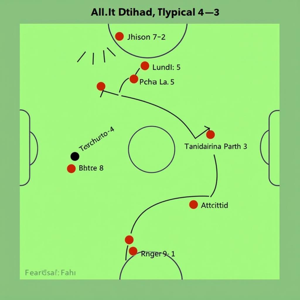 Al Ittihad 4-3-3 Formation Diagram