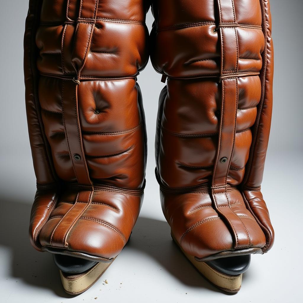 Antique Hockey Goalie Leg Pads