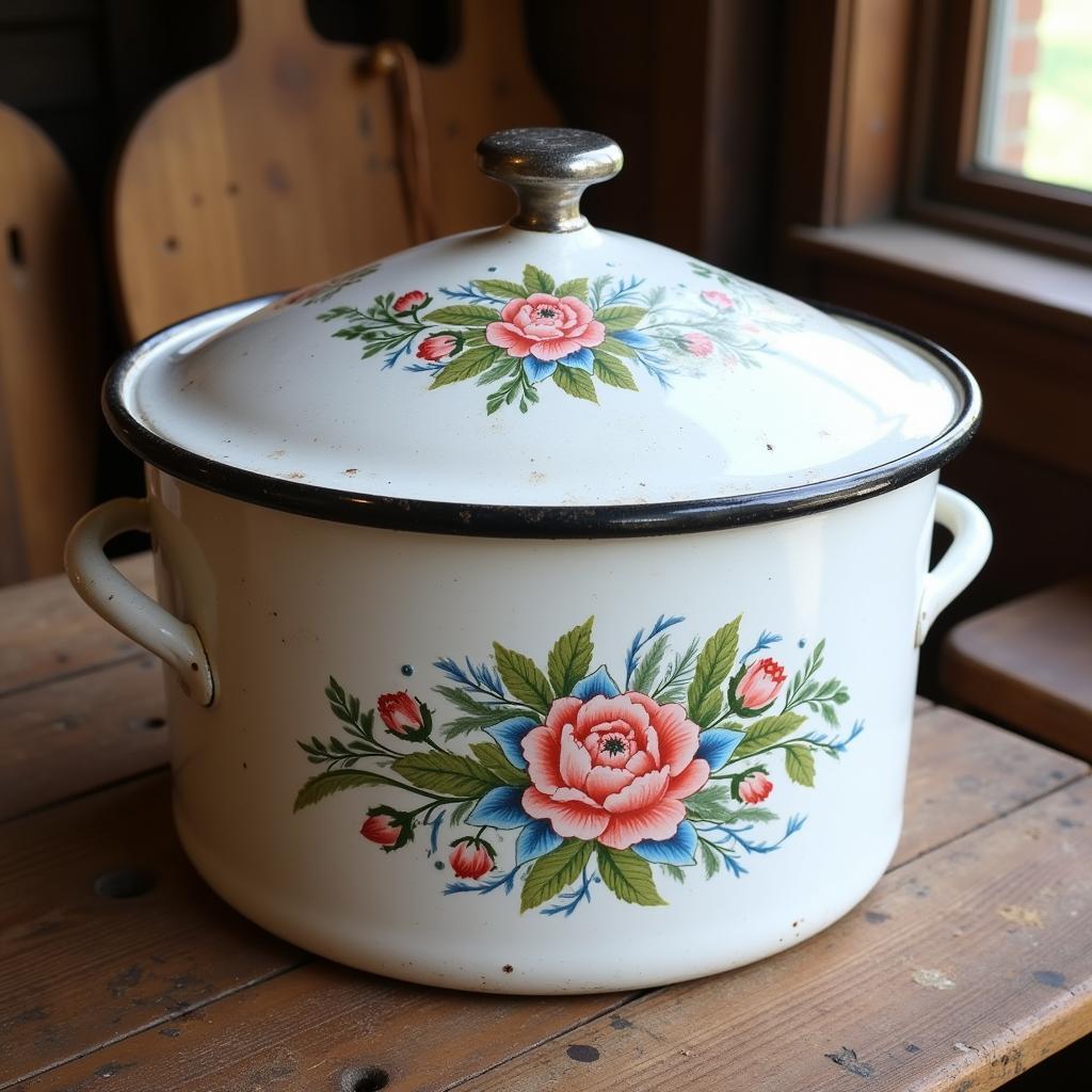 Antique Lard Box for Kitchen Storage