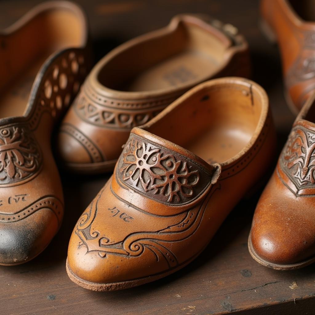 Antique Wooden Shoe Forms - Craftsmanship and Detail