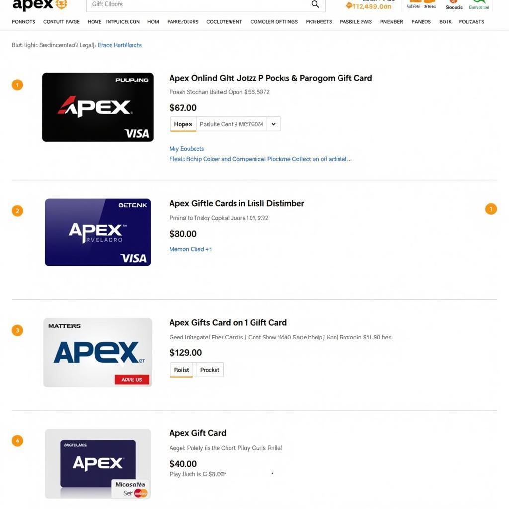 Apex Gift Cards Online Retailers