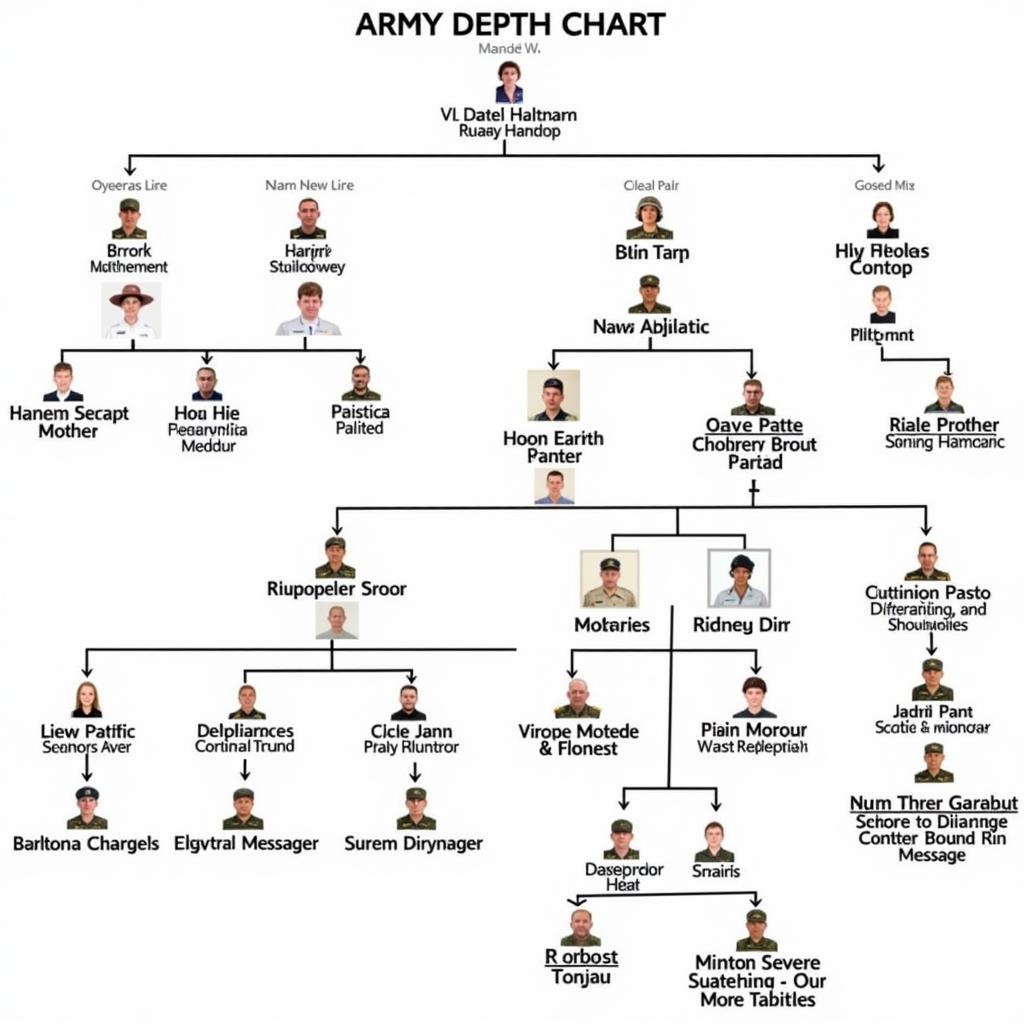 Example of an Army Depth Chart