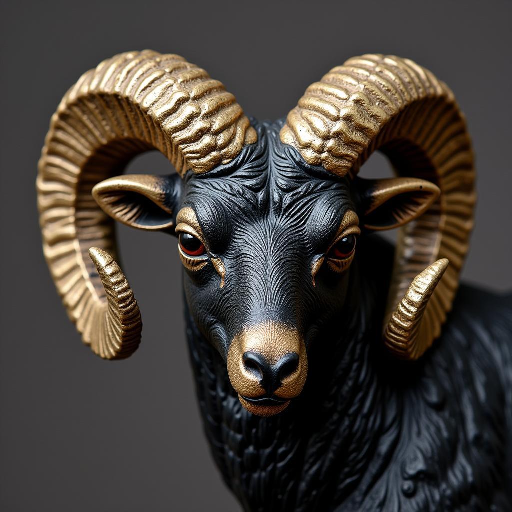 Authentic Black Ram Badge Details