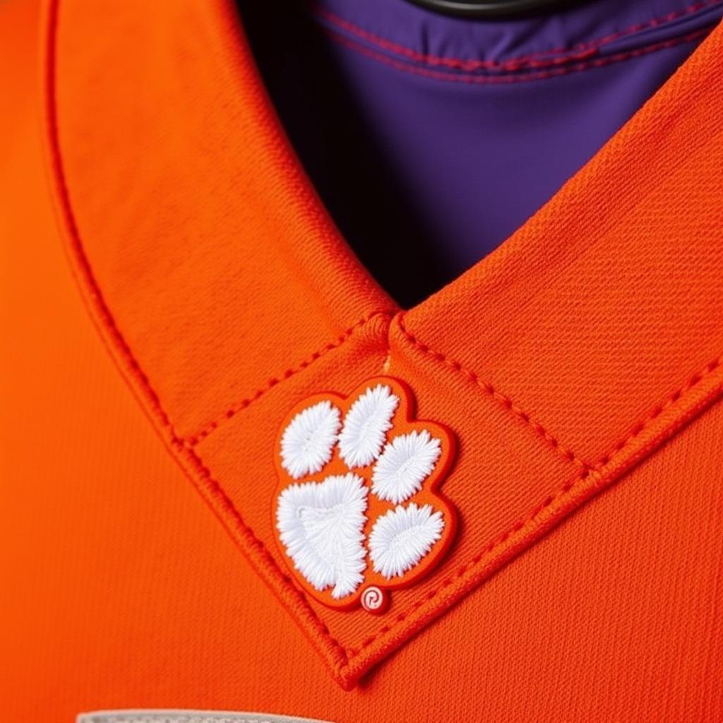 Authentic Clemson Football Jersey Closeup