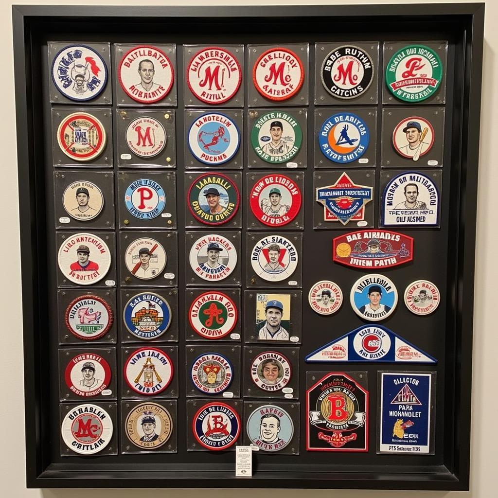 Displaying a Babe Ruth Patch Collection