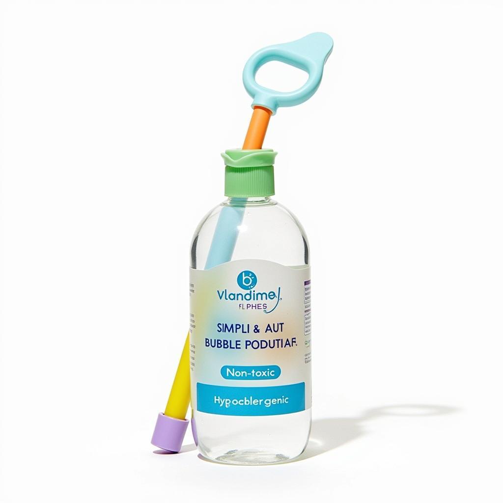 Baby-safe bubble solution with large wand