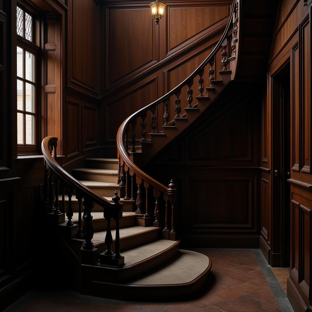 Historic Mansion Back Staircase