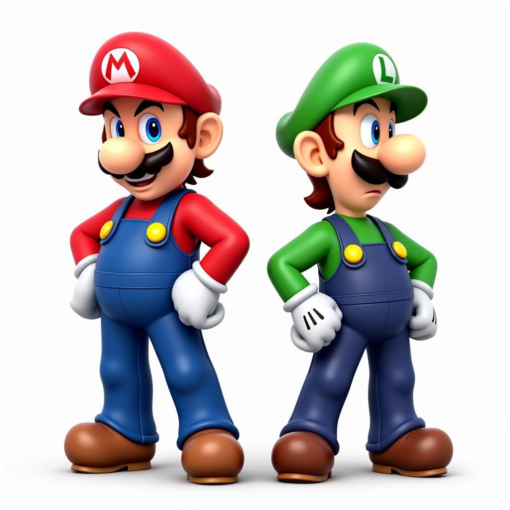 Mario and Luigi standing together