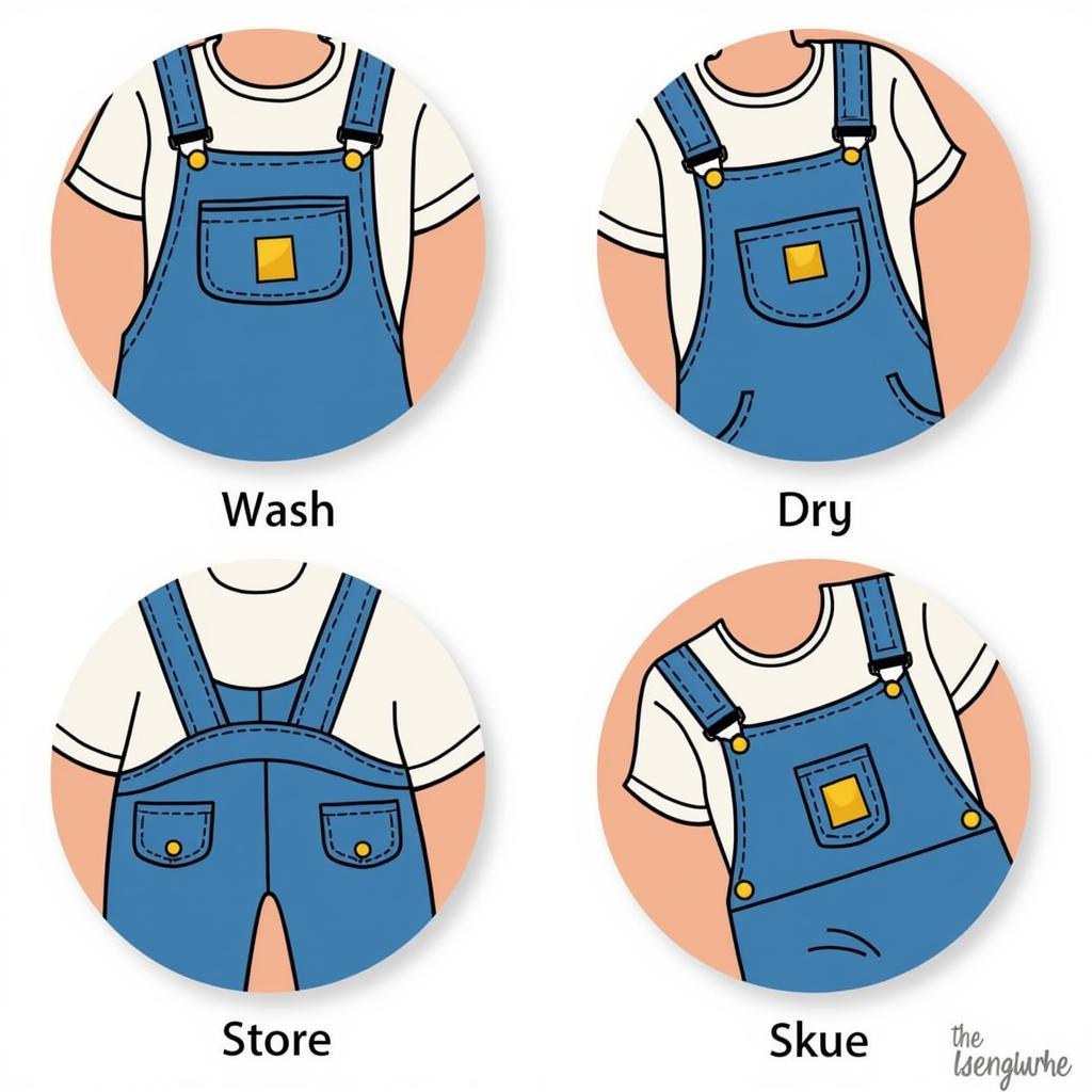 Tips for maintaining and washing blue and gold overalls