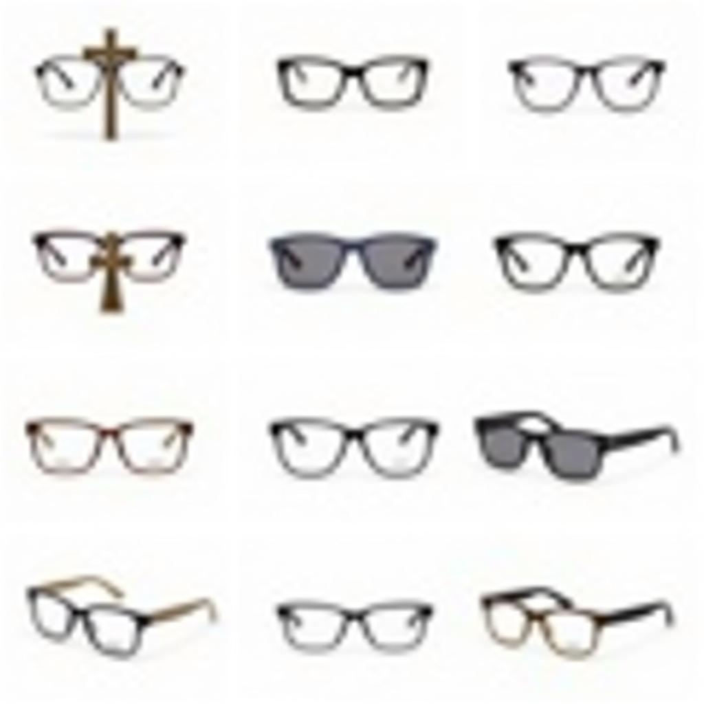 Bold and Stylish Glasses with Cross Designs