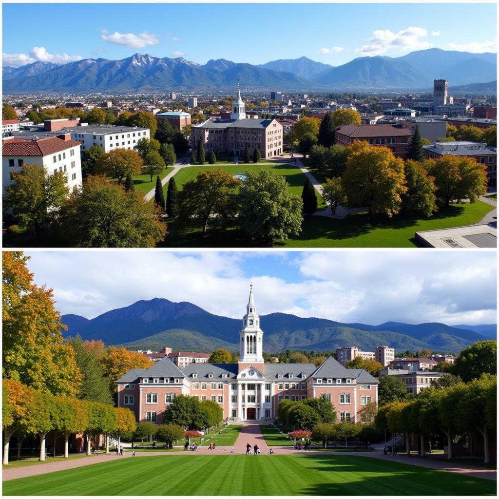 Campus Views of BYU and Yale