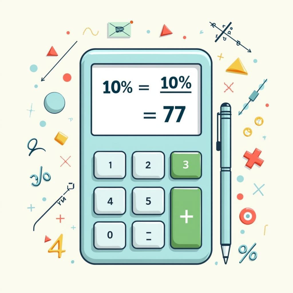 Calculating 10% of 77