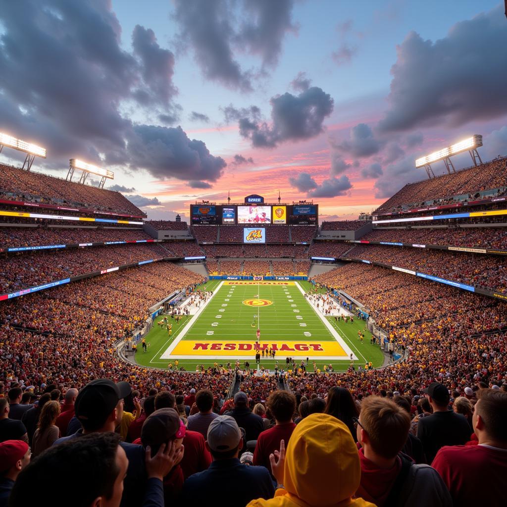 Packed Stadium at a California College Football Game