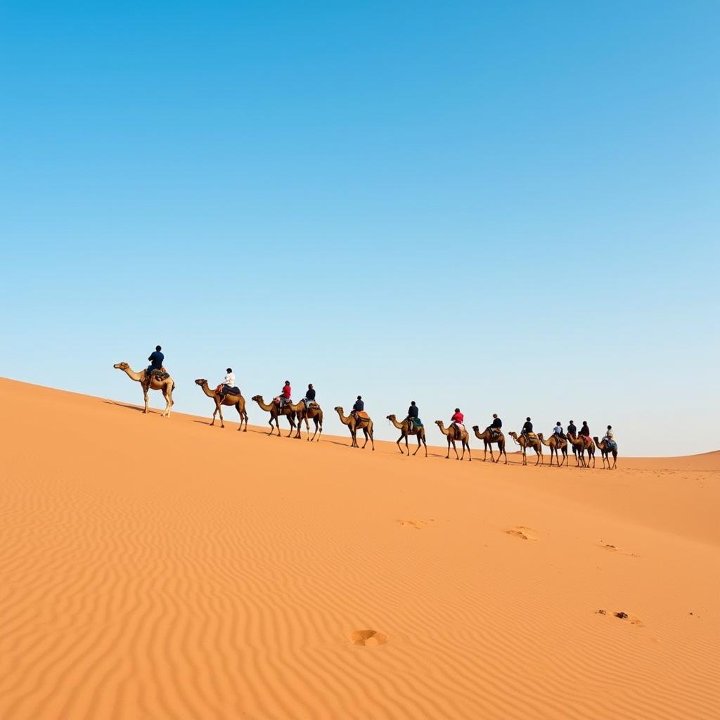 Camel Trekking in the Sahara Desert, Morocco