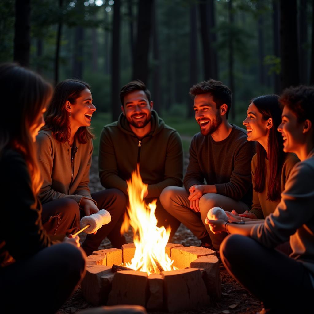 Campfire Gathering with Stories