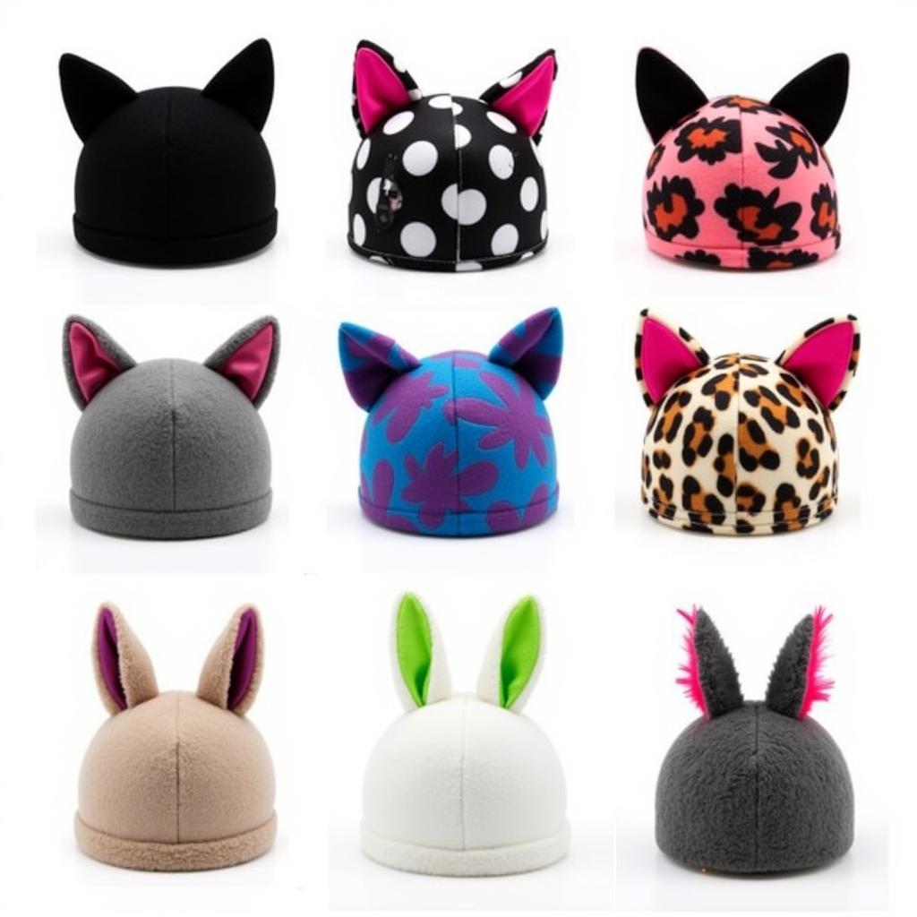 Various Cat Ear Designs for Ski Helmets