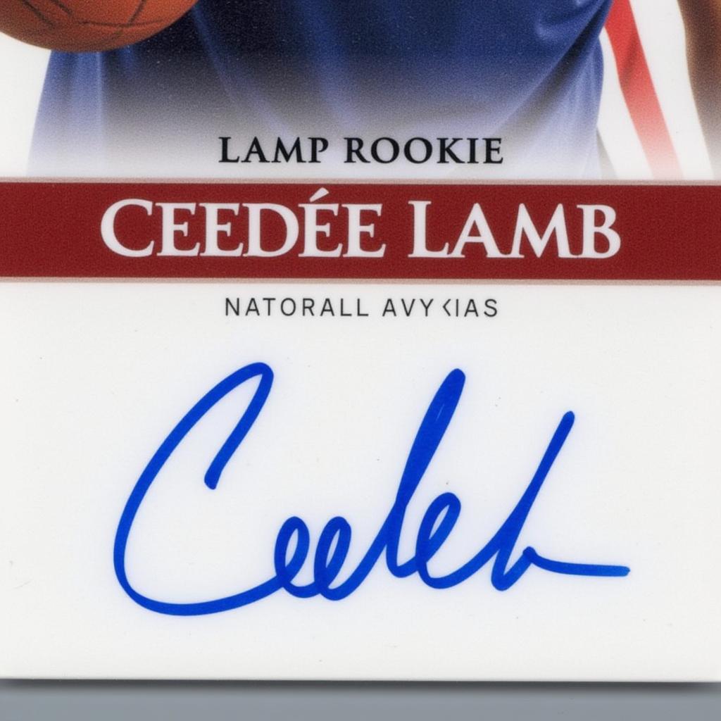 CeeDee Lamb Autographed Rookie Card