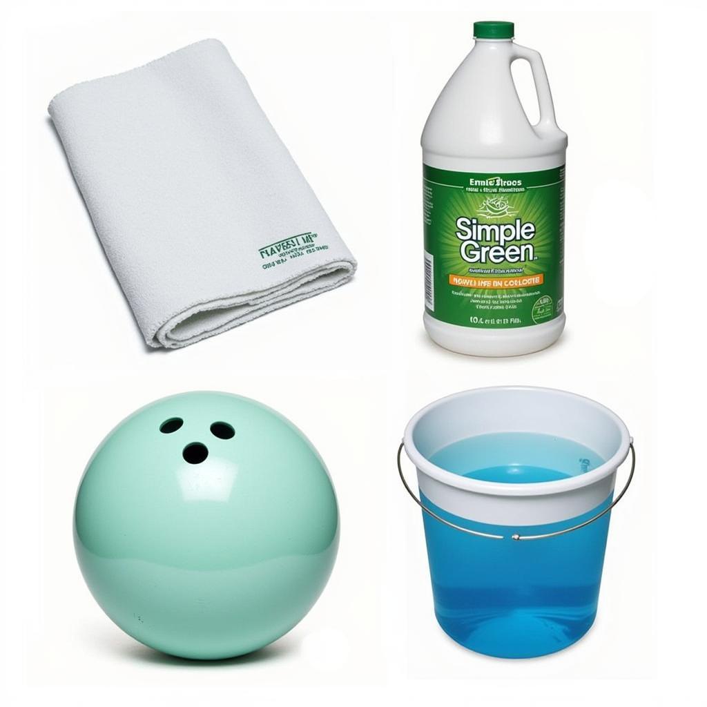 Cleaning Supplies for Bowling Ball with Simple Green