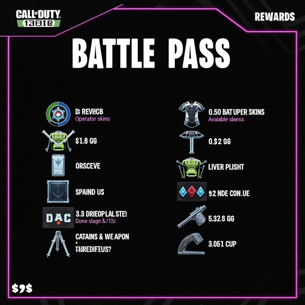 COD Mobile Battle Pass Rewards Screen