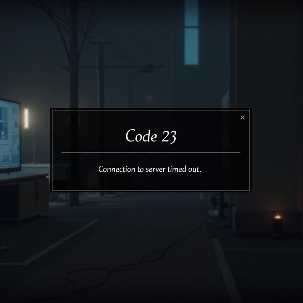 Code 23 Error Message Example